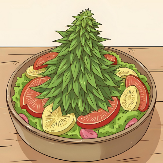 Recette fraîche et saine : Salade au CBD avec vinaigrette infusée