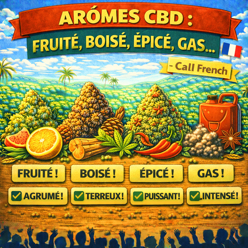 Arômes CBD : fruité, boisé, épicé, gas… comprendre les goûts – Cali French